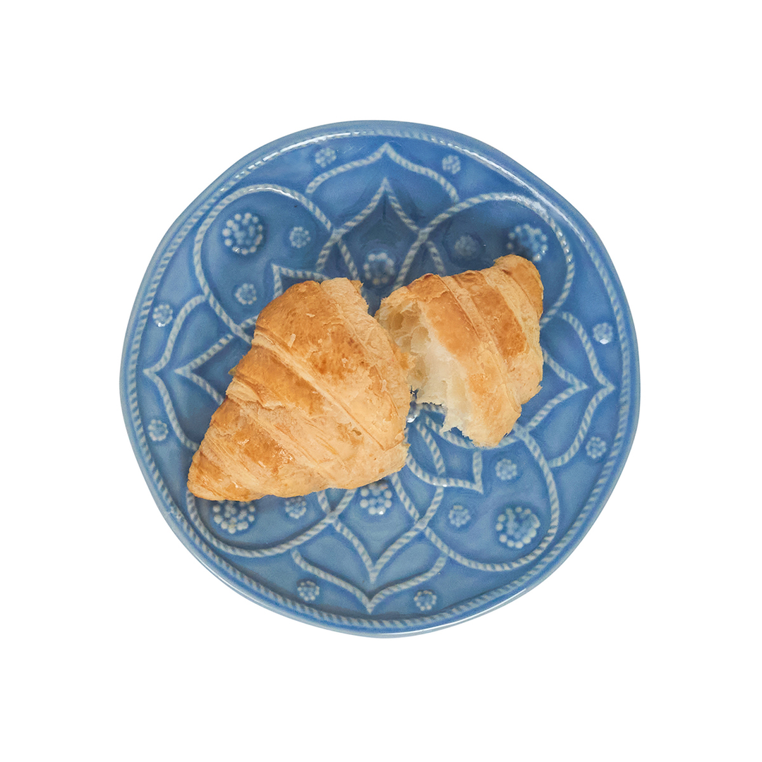 Juliska Jardins Du Monde Chambray Side/Cocktail Plate Assorted Set of 4
