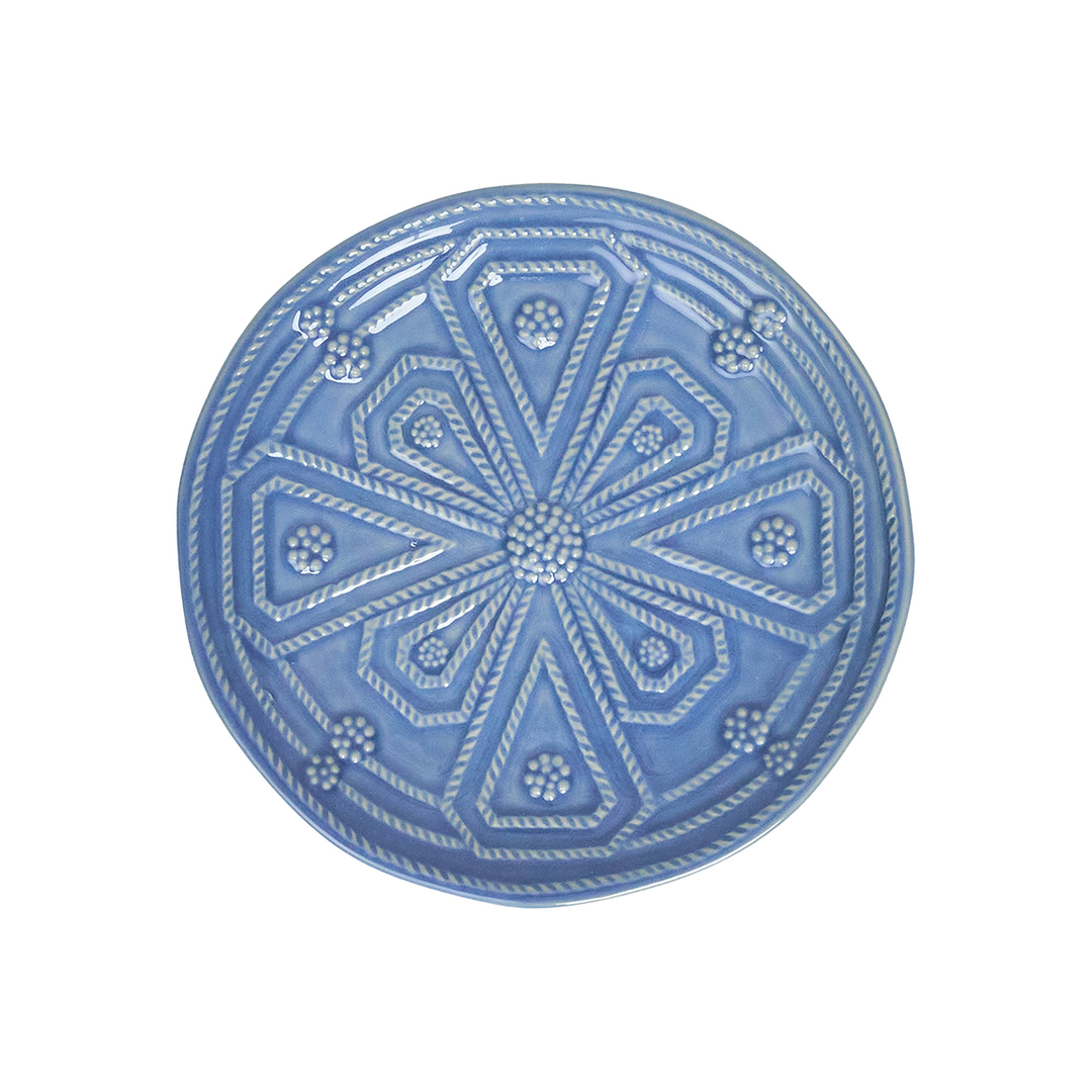 Juliska Jardins Du Monde Chambray Side/Cocktail Plate Assorted Set of 4
