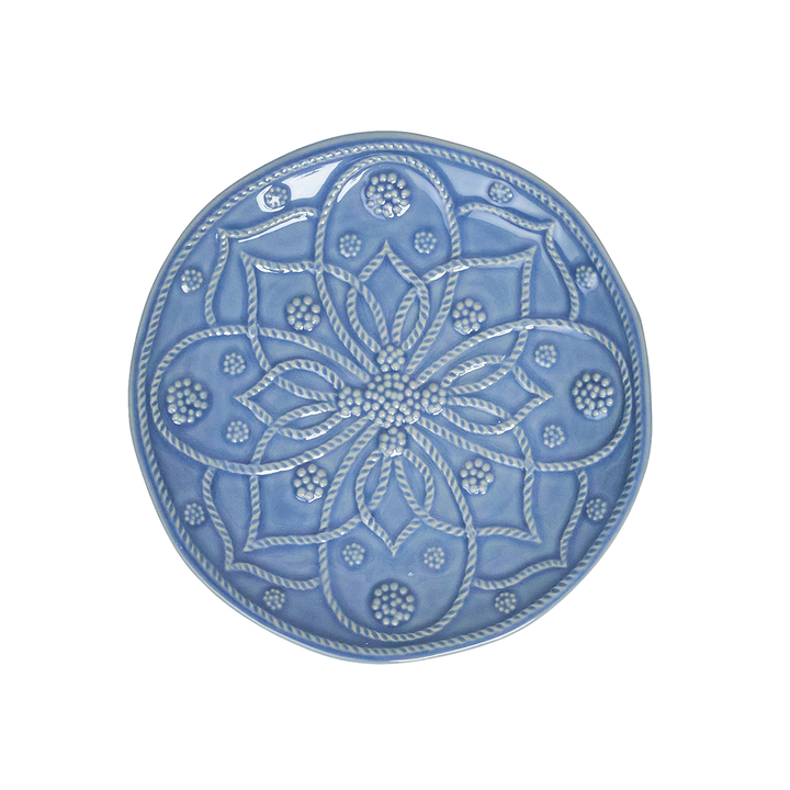 Juliska Jardins Du Monde Chambray Side/Cocktail Plate Assorted Set of 4
