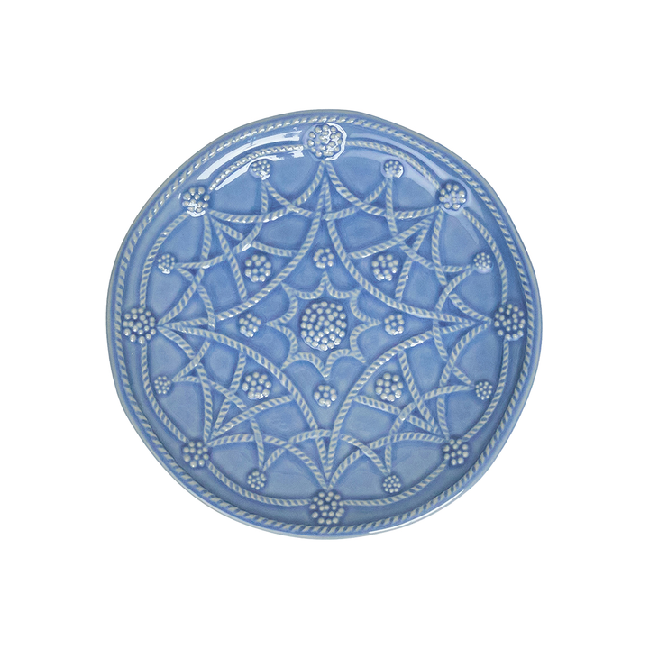 Juliska Jardins Du Monde Chambray Side/Cocktail Plate Assorted Set of 4