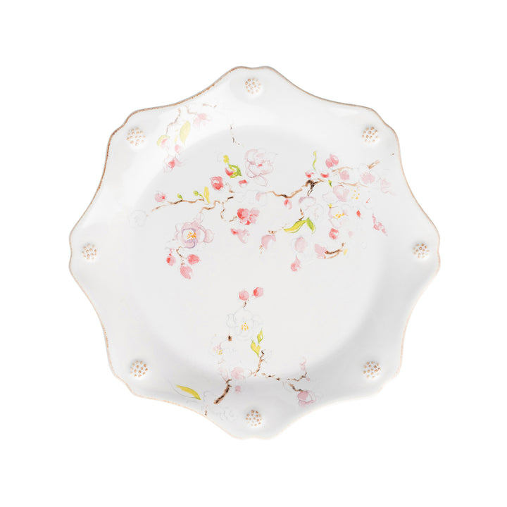 Juliska Berry & Thread Floral Sketch Cherry Blossom Dessert salad plate