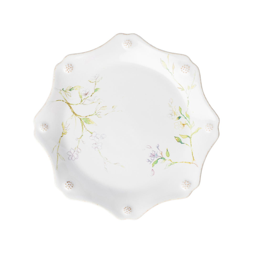 Juliska Berry & Thread Floral Sketch Jasmine Dessert salad plate