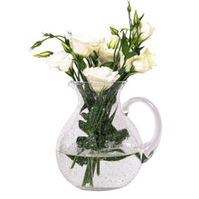 Load image into Gallery viewer, Juliska Provence Glass Clear Pitcher with white roses
