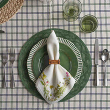 Load image into Gallery viewer, Juliska Seville Green Stripe Napkin on juliska sitio basil 
