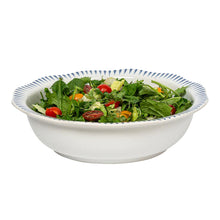 Load image into Gallery viewer, Juliska Sitio Stripe Delft Blue Serving Bowl with salad
