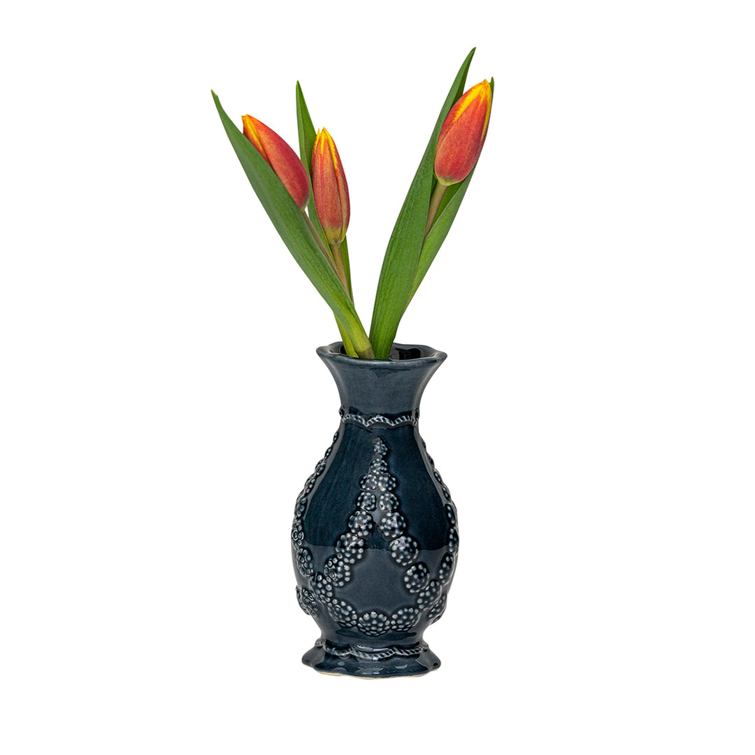 Juliska Veronica Beard Jardins du Monde Mini Vase blue