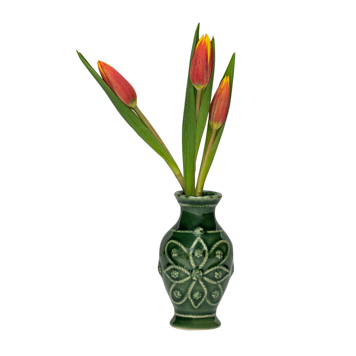 Juliska Veronica Beard Jardins du Monde Mini Vase green