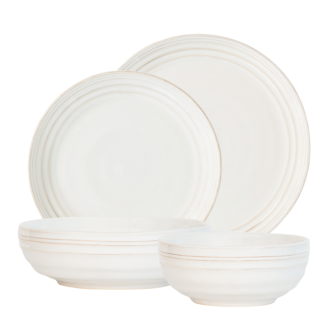 Juliska Bilbao Whitewash 4 Piece Place Setting
