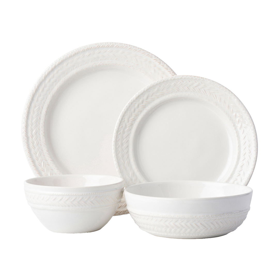 Juliska Le Panier Whitewash 4 Piece Place Setting
