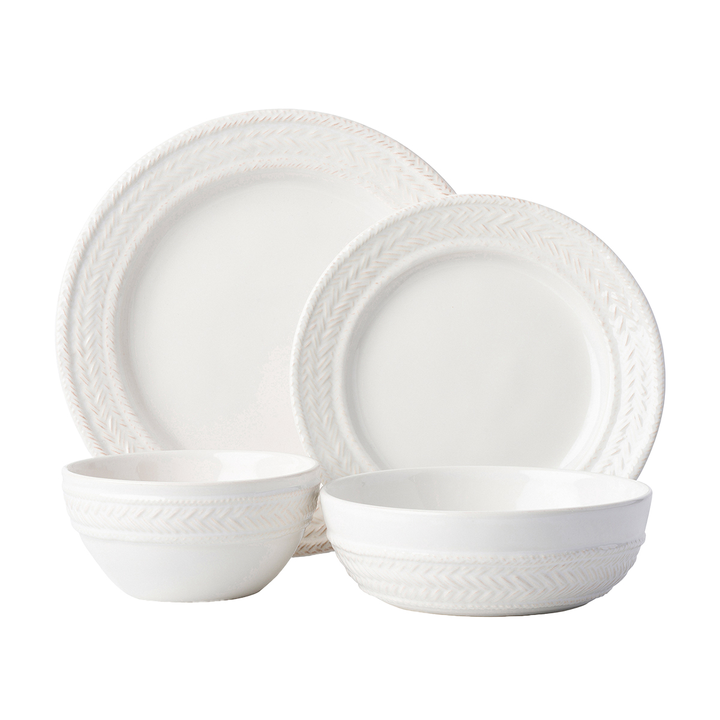 Juliska Le Panier Whitewash 4 Piece Place Setting