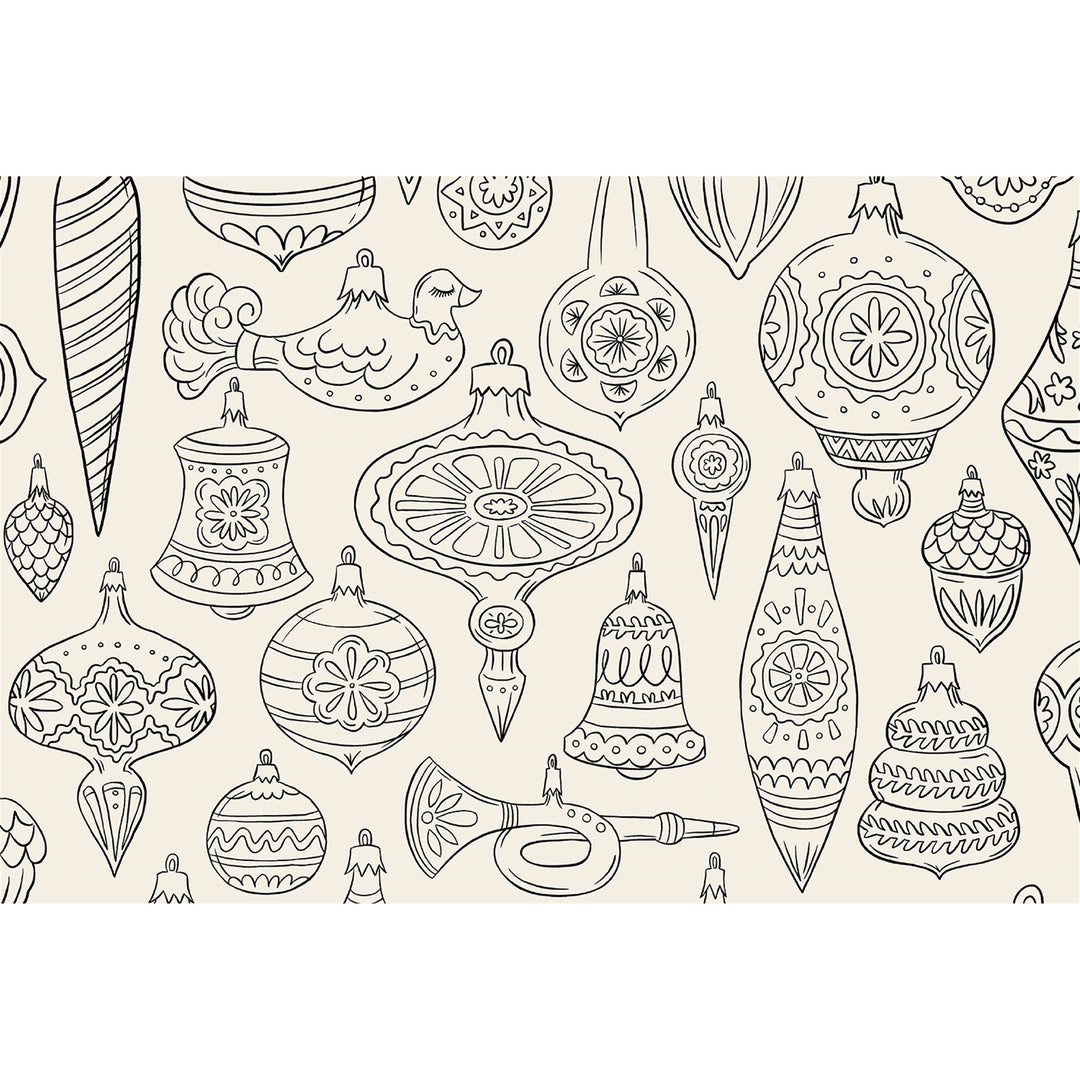 Christmas Coloring Paper Placemat Set/24