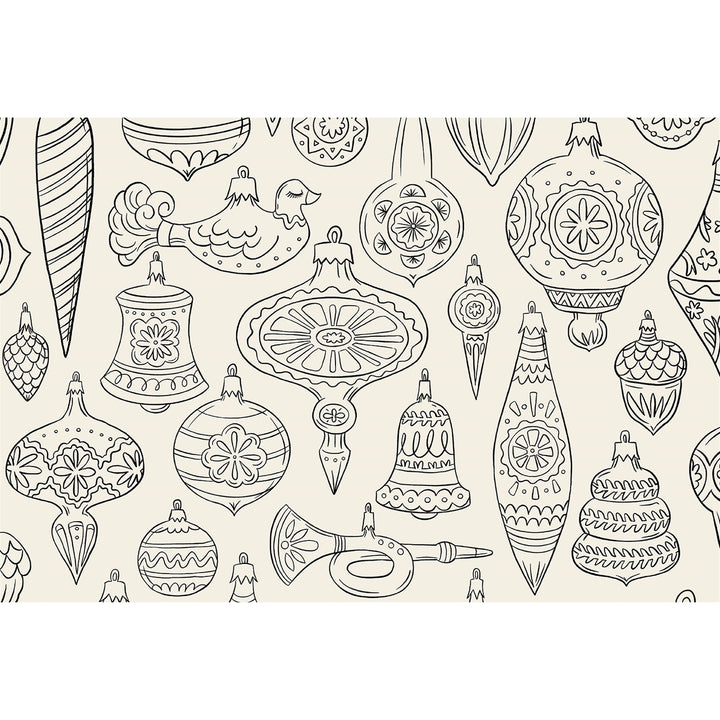 Christmas Coloring Paper Placemat Set/24