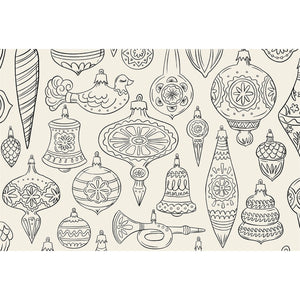 Christmas Coloring Paper Placemat Set/24