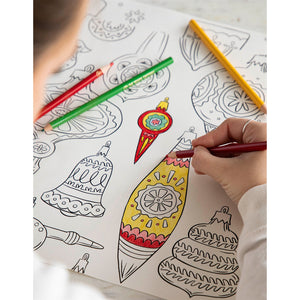 Christmas Coloring Paper Placemat Set/24