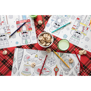 Christmas Coloring Paper Placemat Set/24