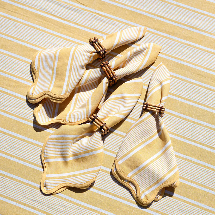 Juliska Cabana Stripe Sunshine Napkin Set/4