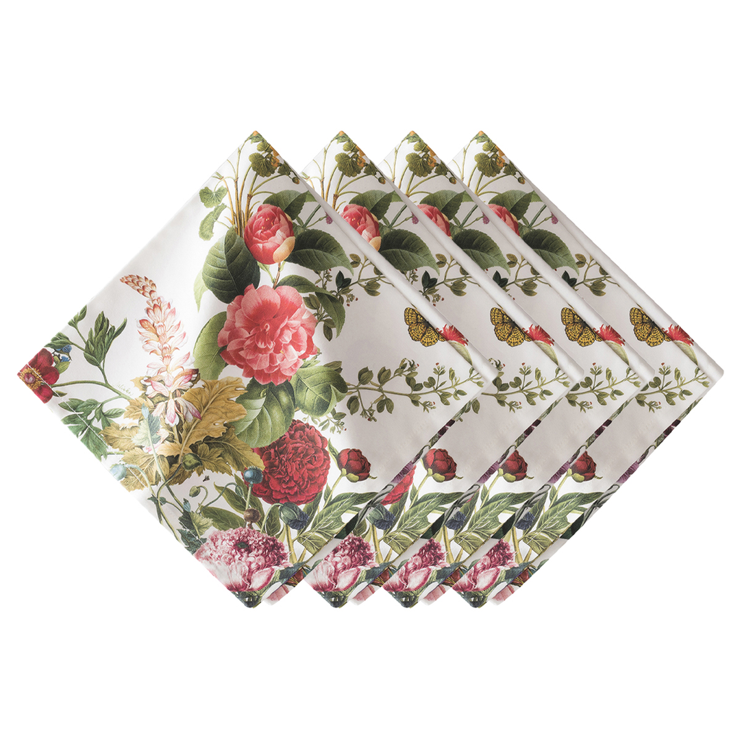 Juliska Field of Flowers White Napkin Set/4
