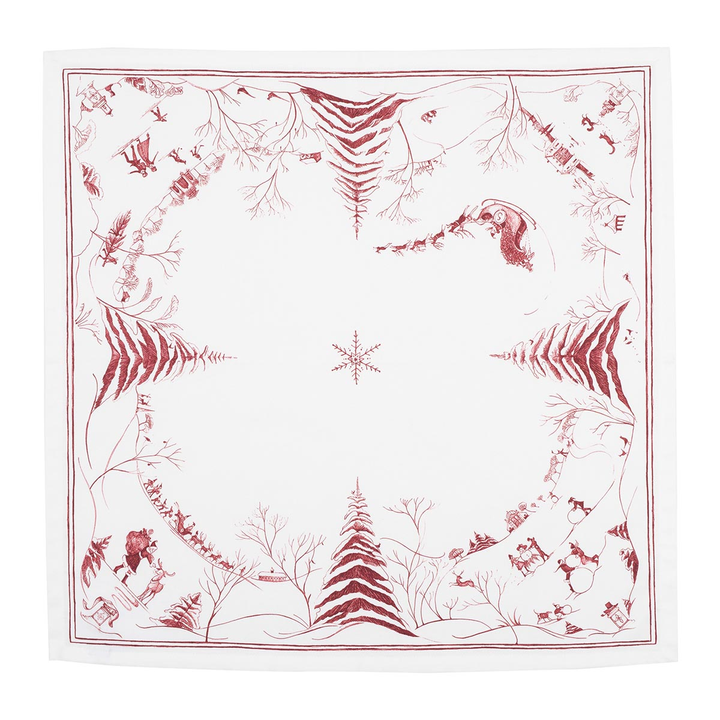 Juliska Country Estate Winter Frolic Ruby Napkin Set/4