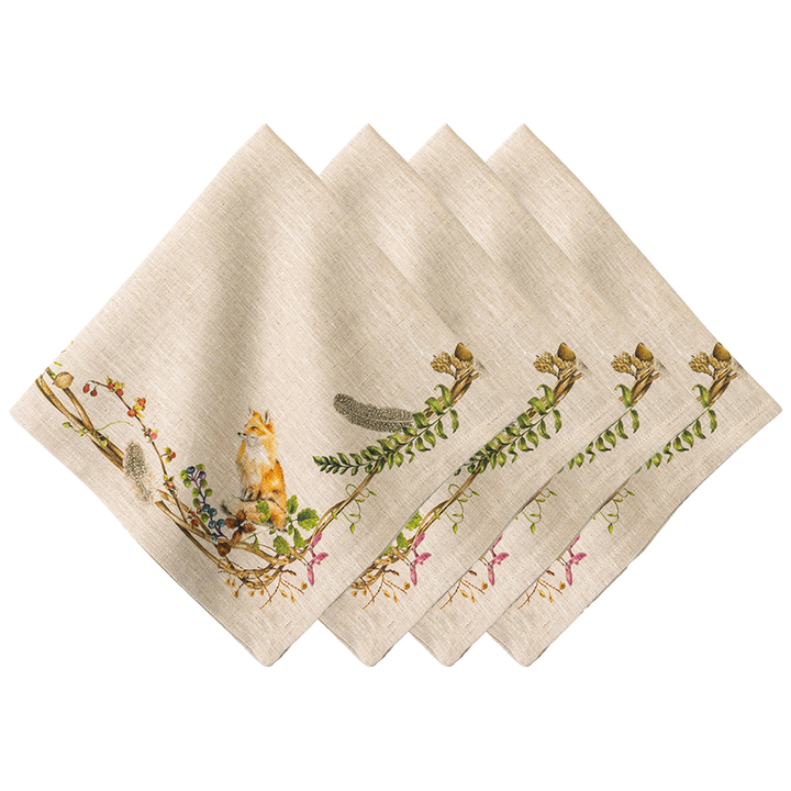 Juliska Forest Walk Cafe Au Lait Napkin Set/4