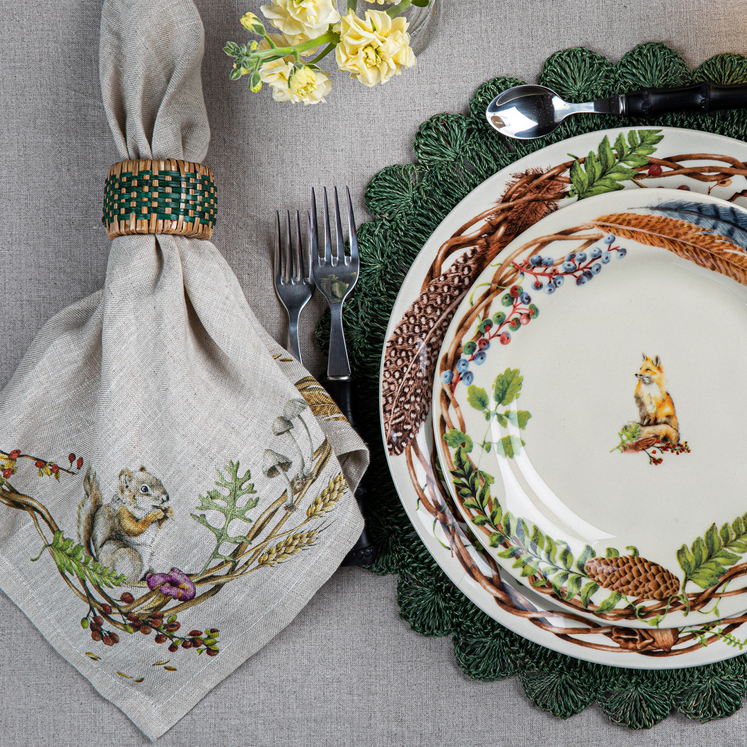 Juliska Forest Walk Cafe Au Lait Napkin Set/4