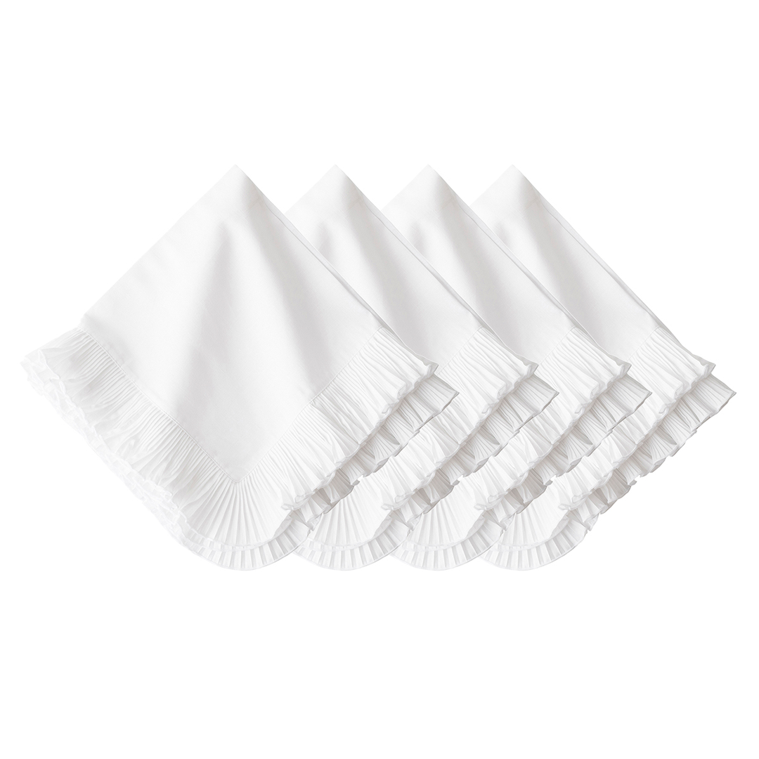 Juliska Mademoiselle White Napkin Set/4