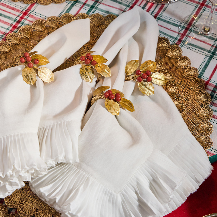 Juliska Mademoiselle White Napkin Set/4