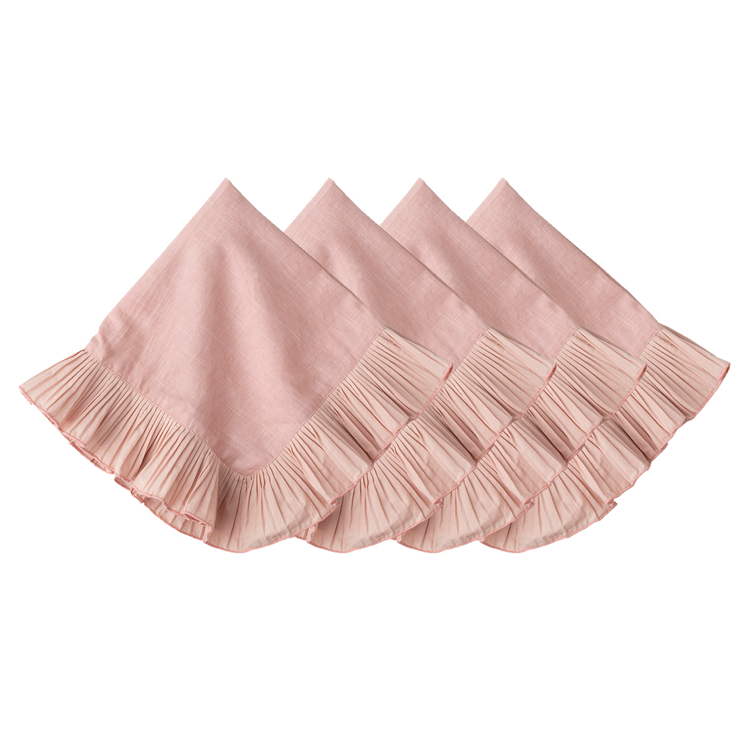 Juliska Mademoiselle Petal Pink Napkin Set/4