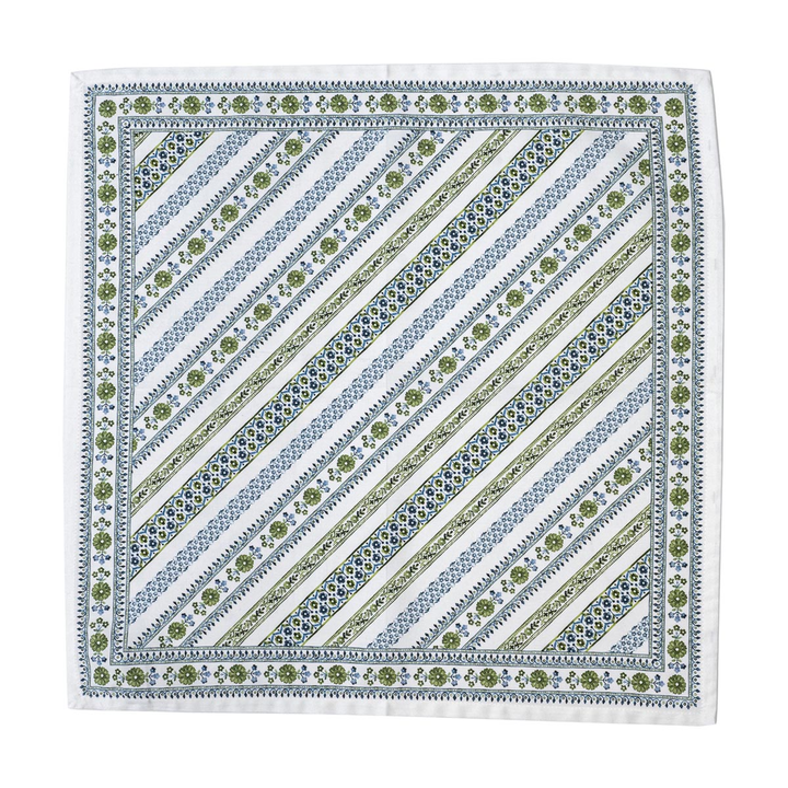 Juliska Seville Green Stripe Napkin Set/4