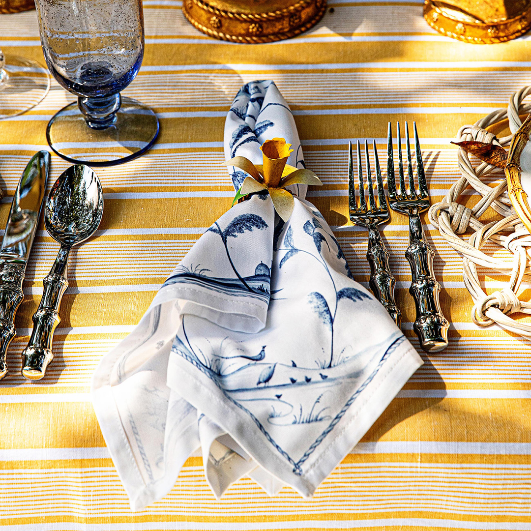 Juliska Meadow Walk Daffodil Napkin Ring Set/4