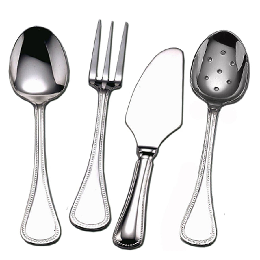 A cheese knife set with four short utensils