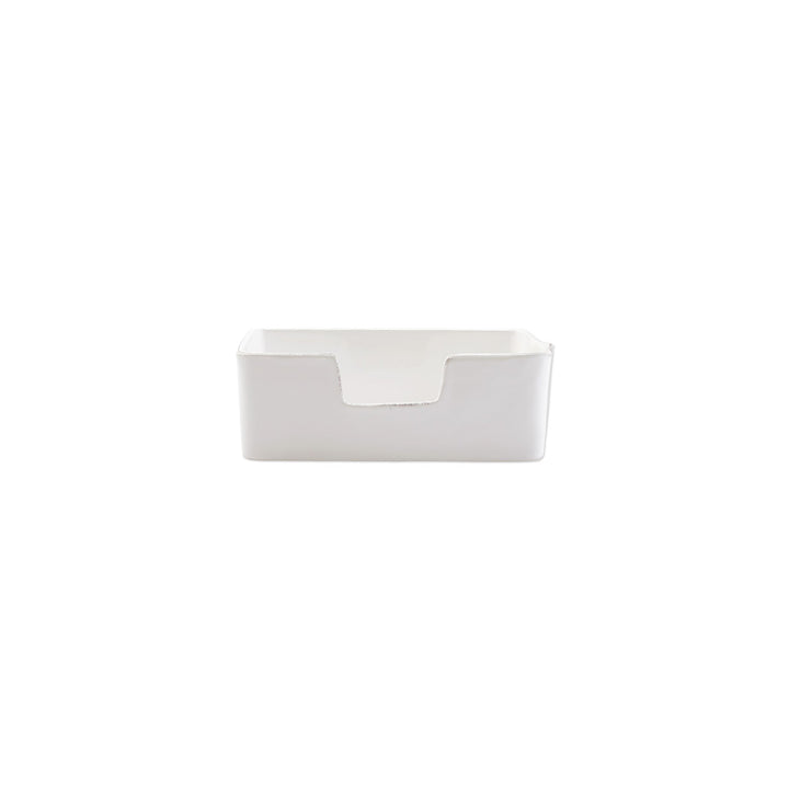 Vietri Lastra Melamine White Guest Napkin Holder