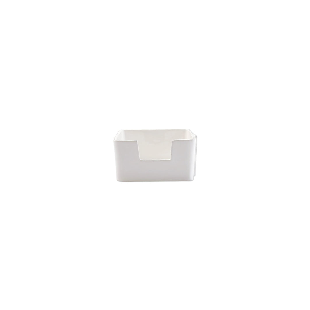 Vietri Lastra Melamine White Cocktail Napkin Holder