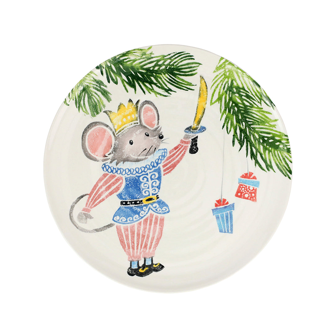 Vietri Nutcrackers Mouse King Round Platter