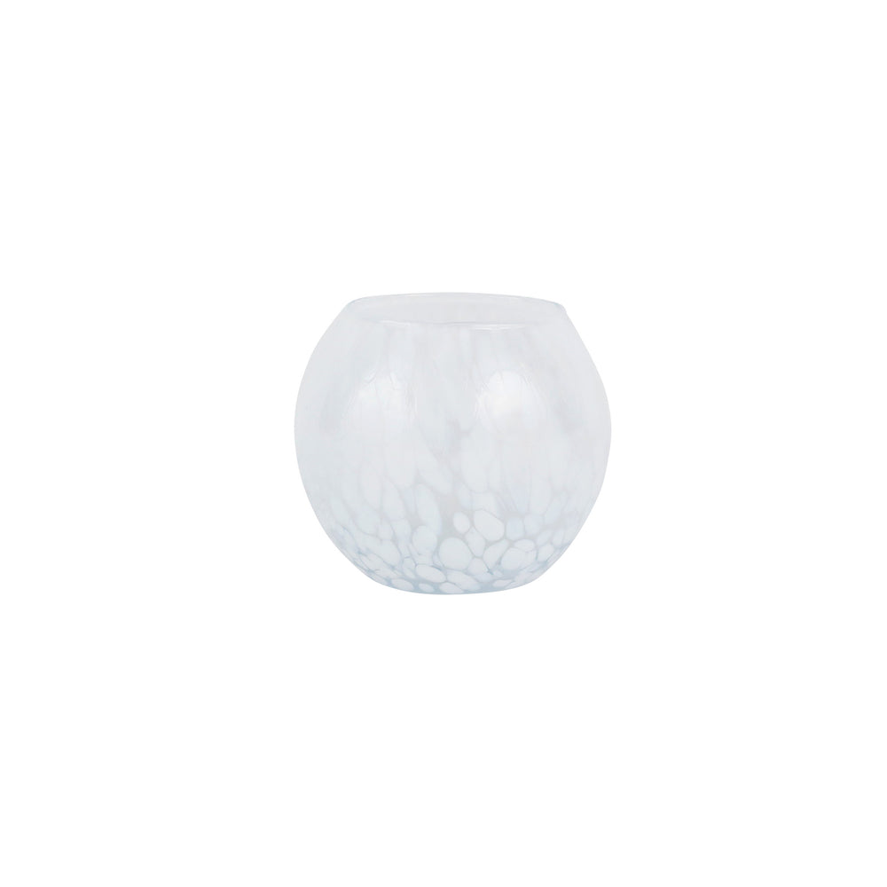 White lightly patterned vase 
