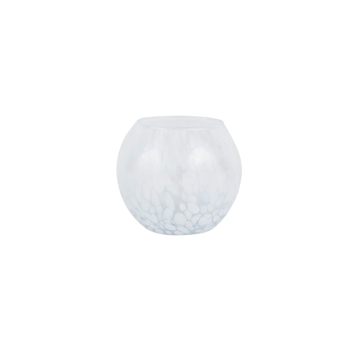 White lightly patterned vase 