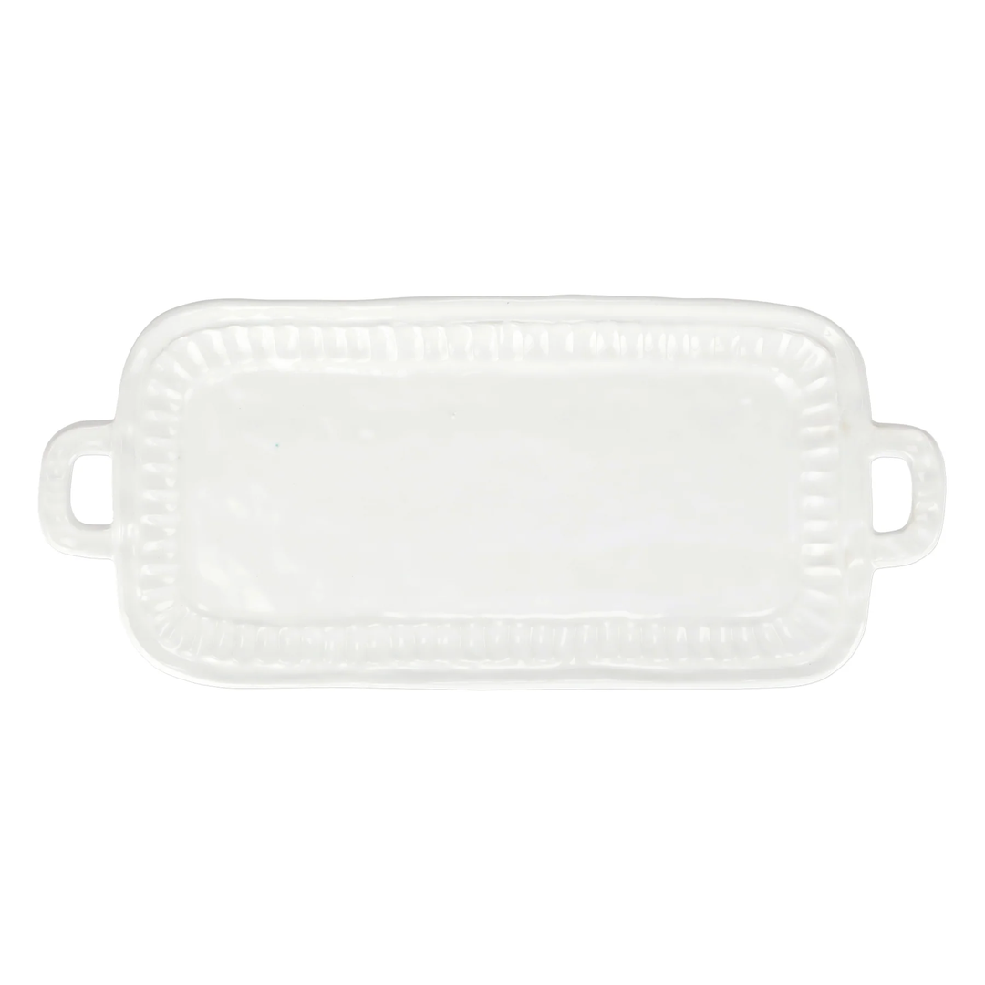 Vietri Pietra Serena Rectangular Handled Platter