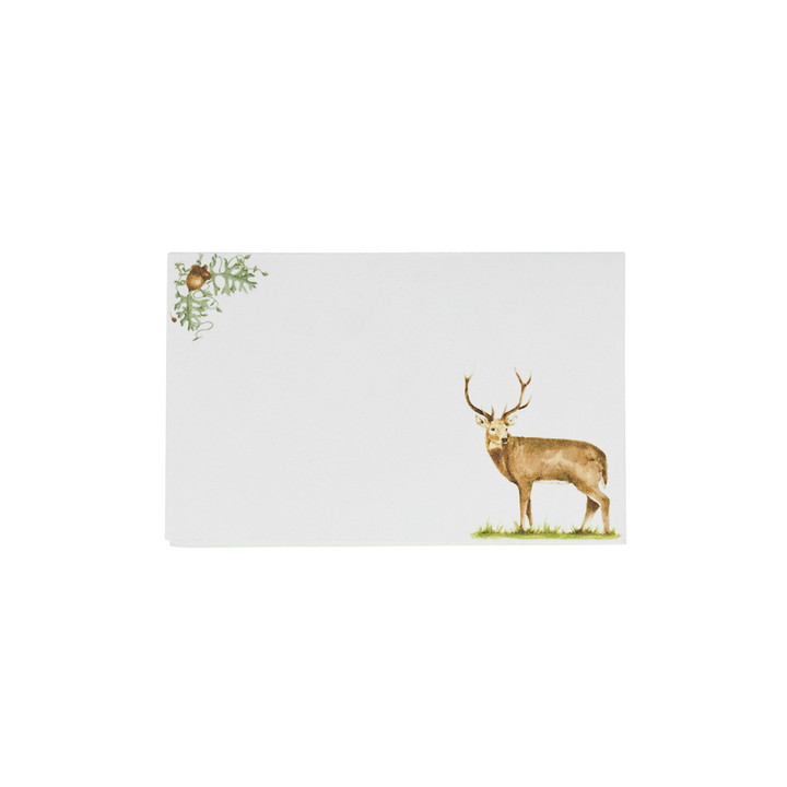 Placemat with deer and mistletoe design
