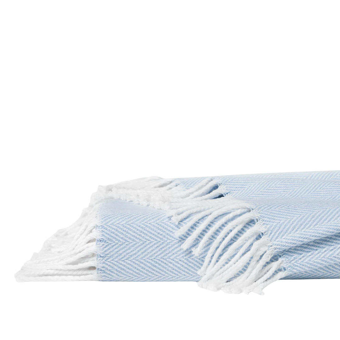 Sferra Celine Throw in White/Sea
