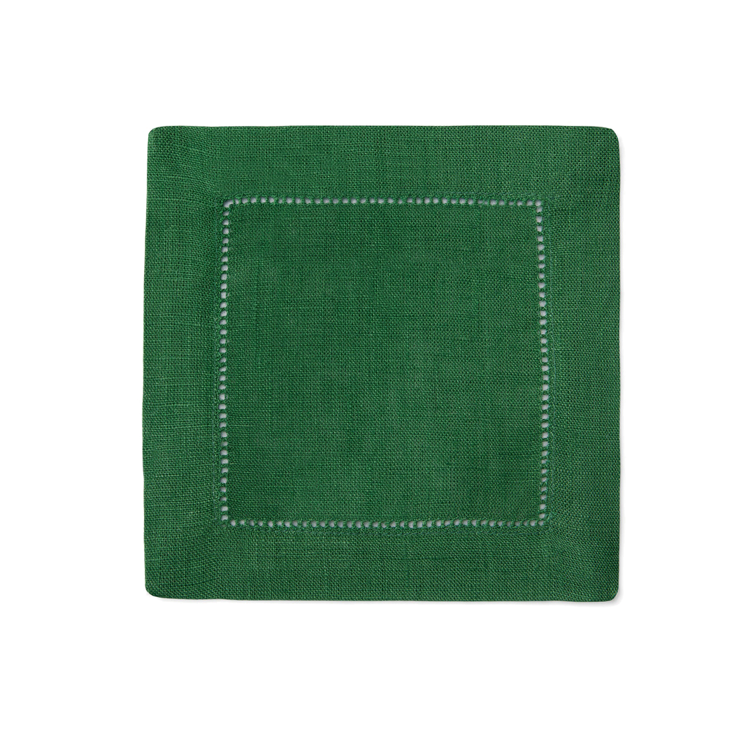 Sferra Festival Emerald Square Cocktail Napkin Set/6