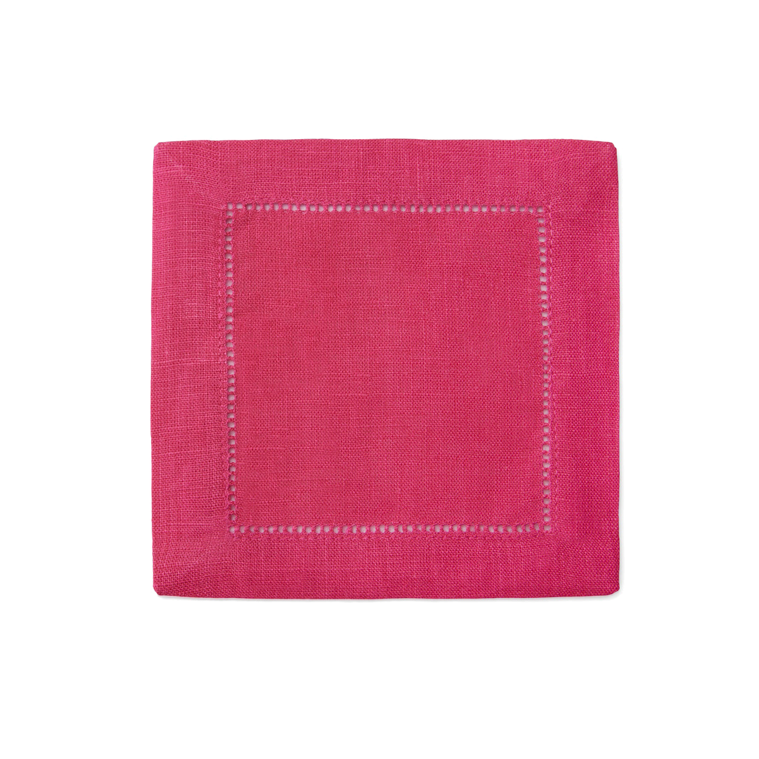 bright pink raspberry cocktail napkin