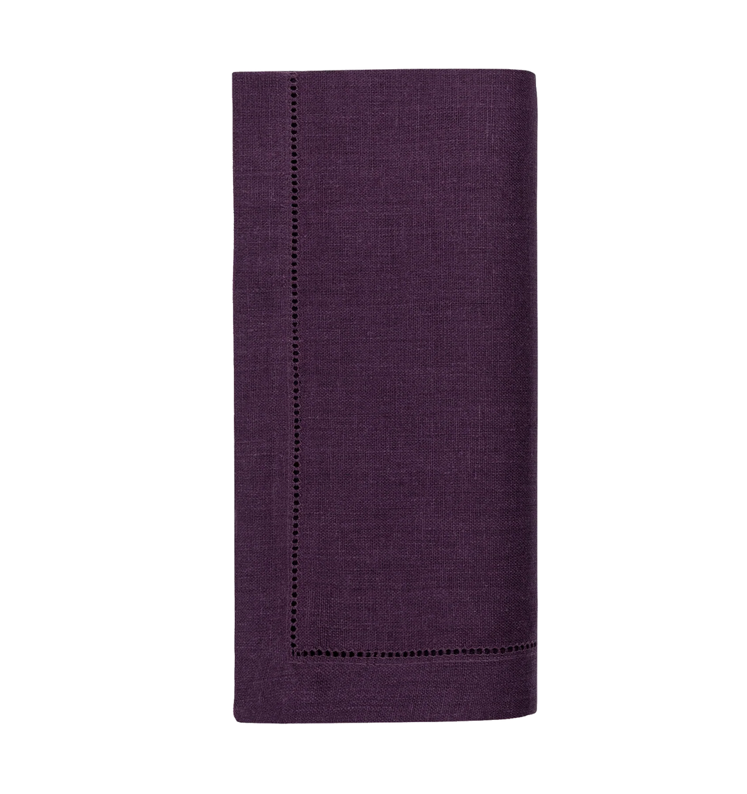 deep dark purple aubergine eggplant dinner napkin