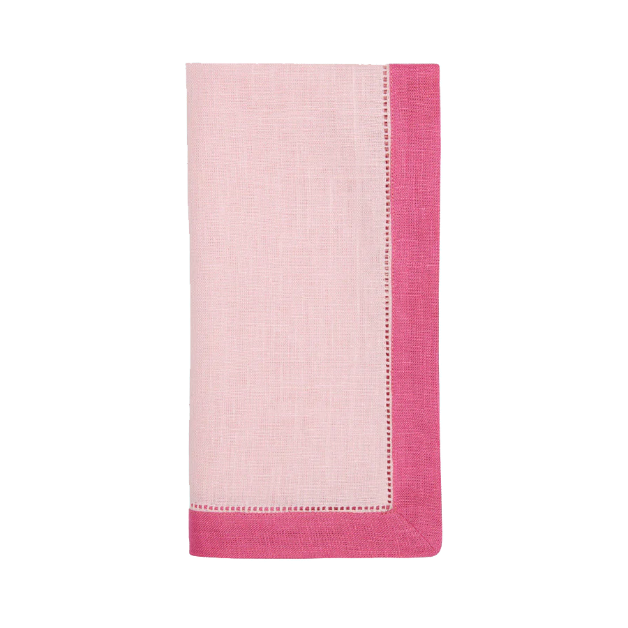 Sferra Roma Dinner Napkins in Carnation Pink