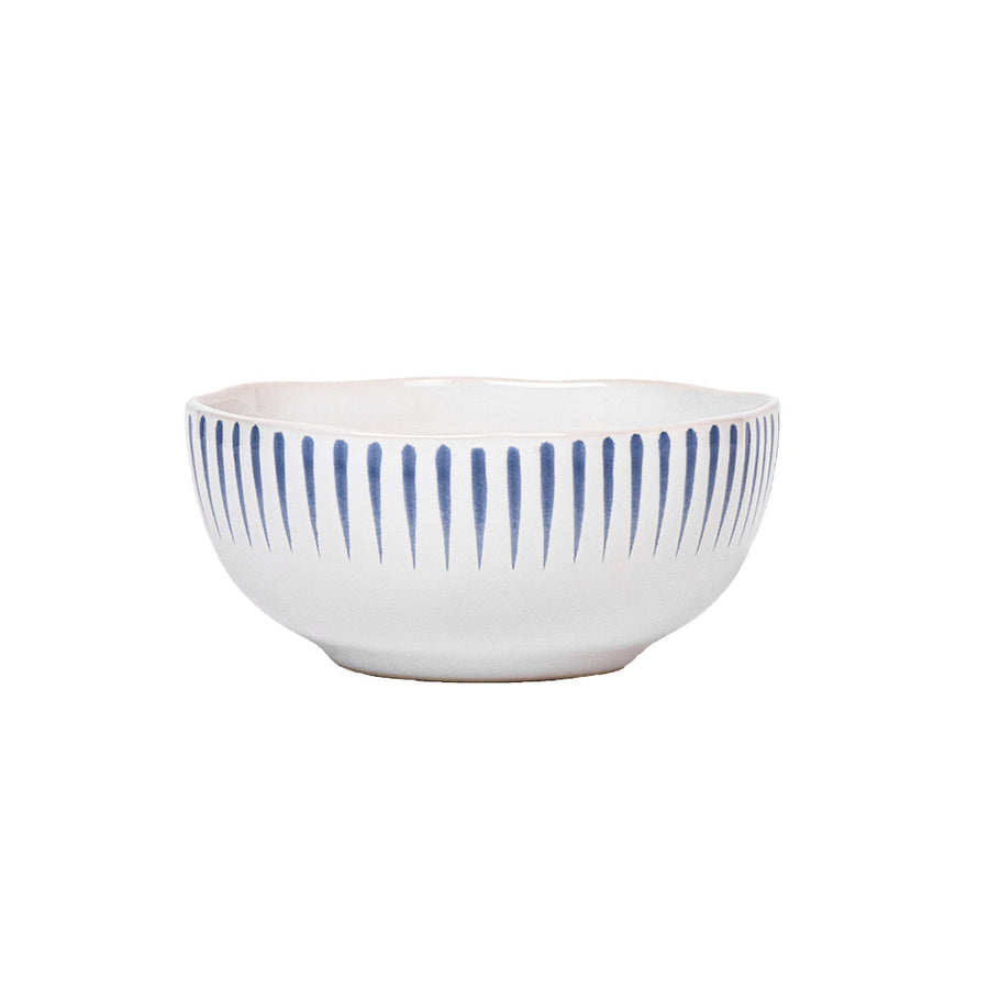 Juliska Sitio Stripe Delft Blue Cereal ice cream bowl