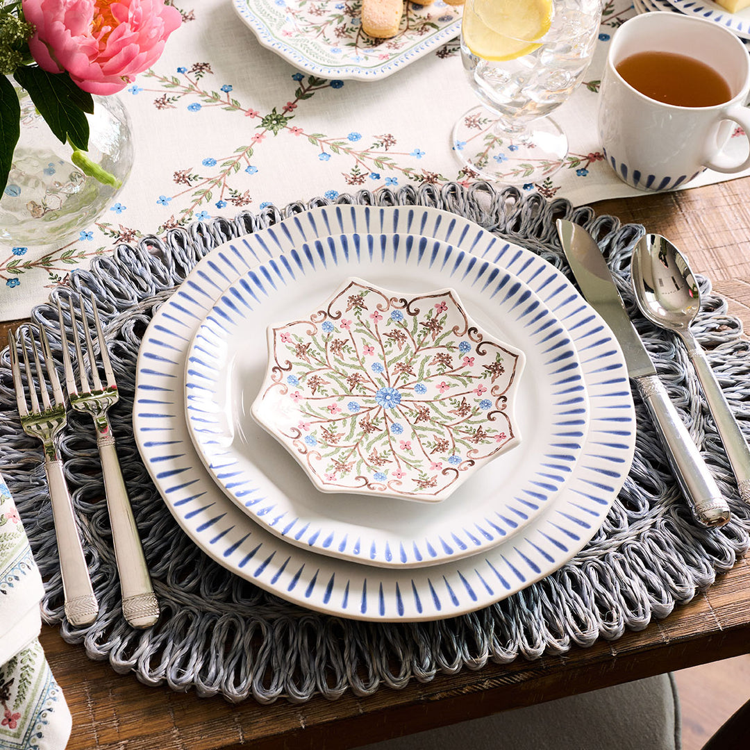 Juliska Sitio Stripe Delft Blue 4 Piece Place Setting w/ Mug