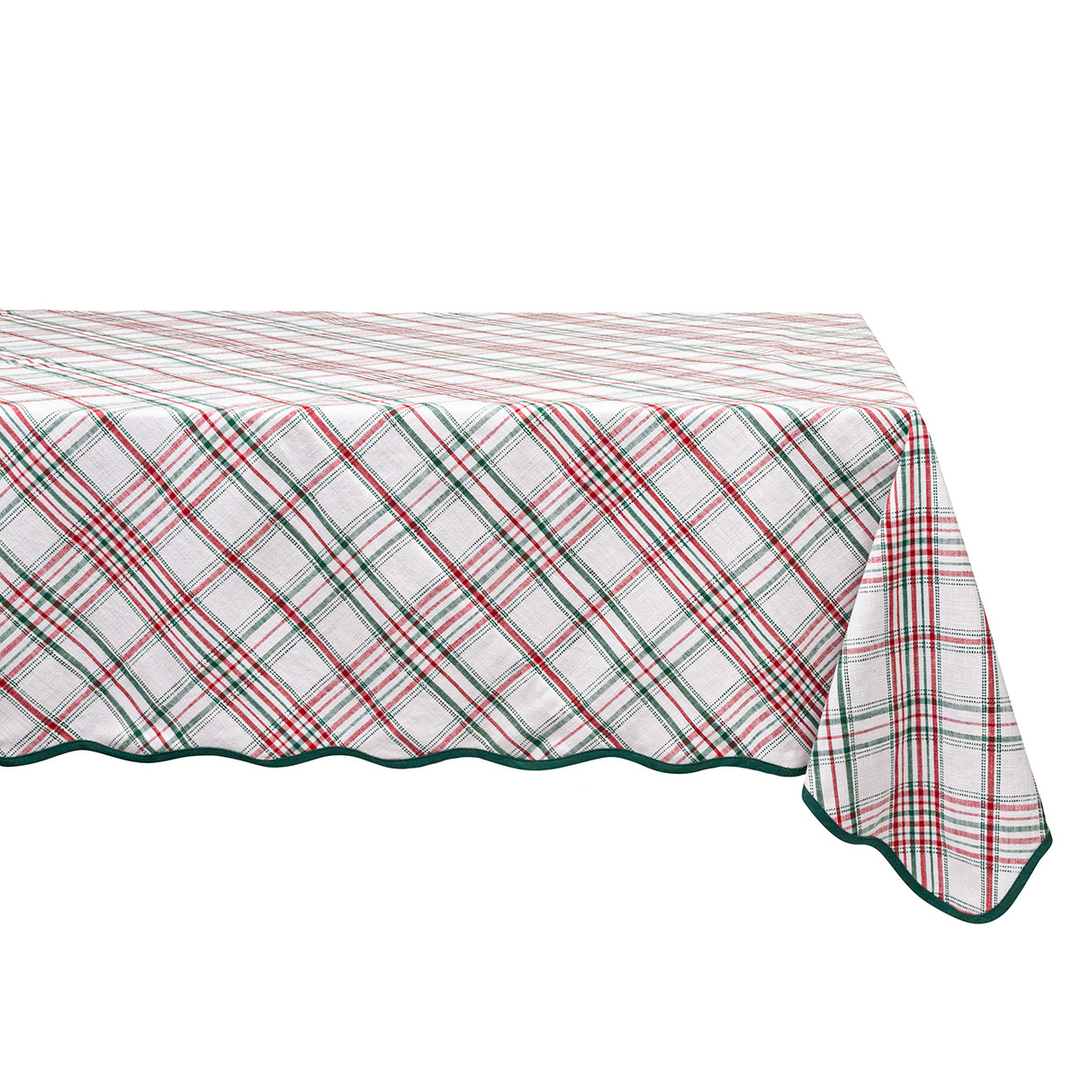 Juliska Merry Tartan Red & Green Tablecloth