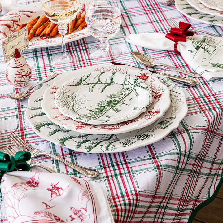 Juliska Merry Tartan Red & Green Tablecloth