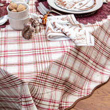 Load image into Gallery viewer, Juliska Harvest Tartan Mulberry Brown Tablecloth
