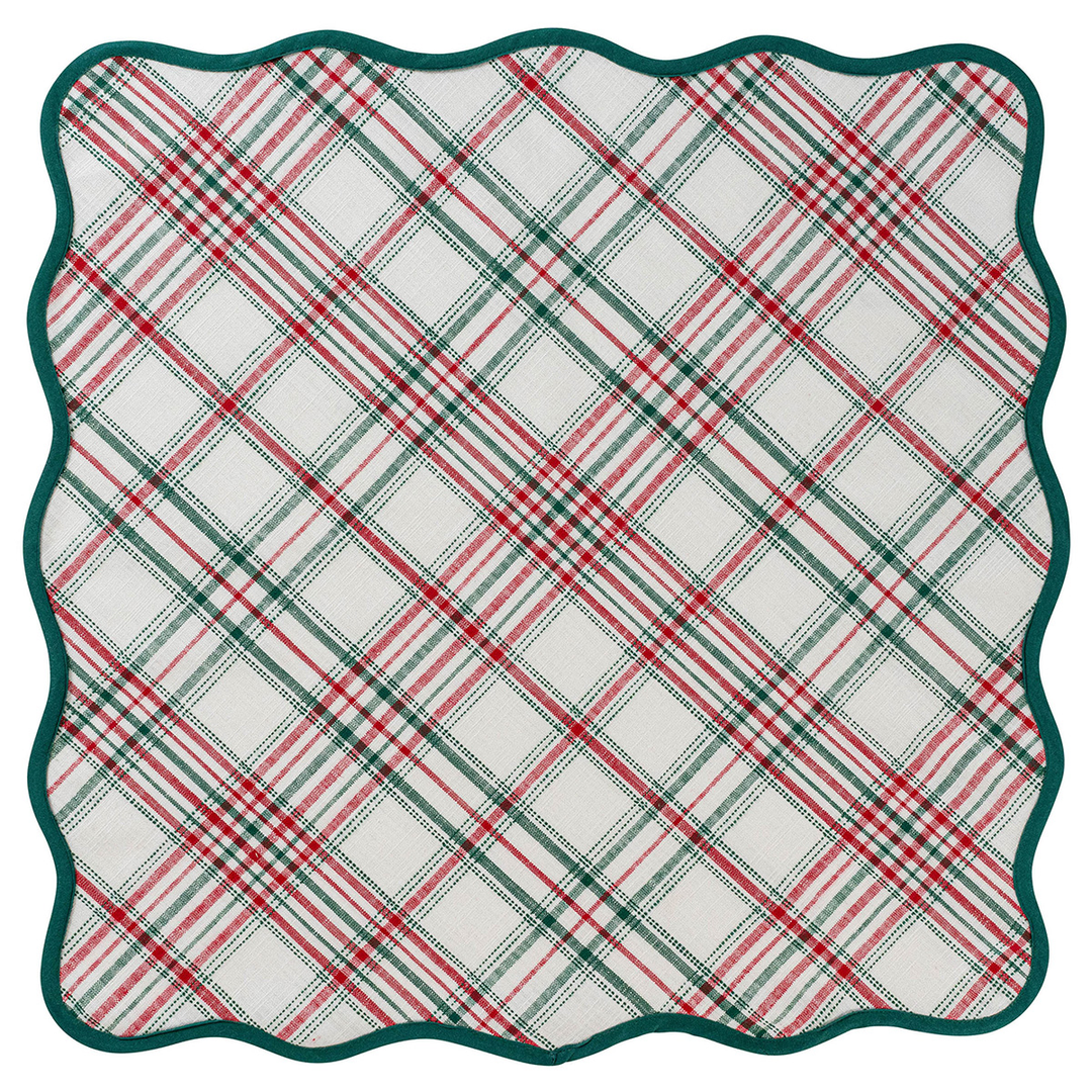 Juliska Merry Tartan Red & Green Tablecloth