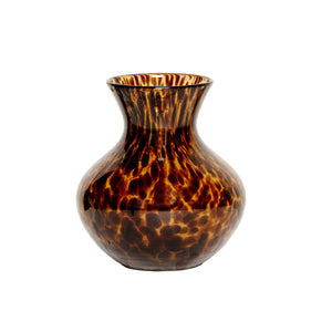 Juliska Puro Glass Tortoiseshell Vase 6"