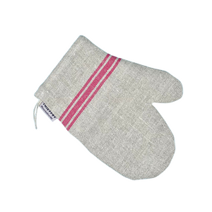 Thieffry Linen Oven Mitt in Red